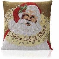 I Believe Christmas Edition Tapestry Unfilled Cushion Covers 17" X 17"