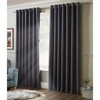 Alan Symonds Blackout Curtains Eyelet Ring Top, Polyester, Silver, 46 x 72