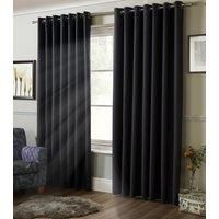 Alan Symonds Blackout Ring Top Eyelet Thermally Efficient Curtains (Charcoal, 46" x 72")
