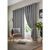 Curtains Fully Lined Ready Made Latte Cotswold 46'' x 90'' (117cmx229cm) NEW (O)