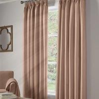 Alan Symonds 100% Blackout Pencil Pleat Taped Top Curtains - Pink (229cm x 229cm)