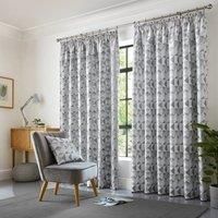 Alan Symonds Skandi Lined Pencil Pleat/Taped Top Curtains (Silver, 46" x 72" (117 x 183cm))