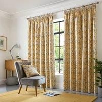 Alan Symonds Skandi Lined Pencil Pleat/Taped Top Curtains (Ochre, 46" x 90" (117 x 229cm))