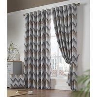 Oslo Eyelet Ring Top Thermally Efficient Blackout Curtain Ochre 66x72