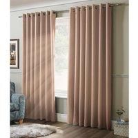 Pair Ready Made Curtains Ring Top Eyelet Lined Room Darkening Thermal Drapes