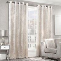 Luxury Modern Crushed Velvet Fully Lined Ready Made Eyelet Ring Top Curtains