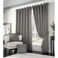 Essential Living Adiso Eyelet Ring Top Curtains 229cm x 183cm Silver