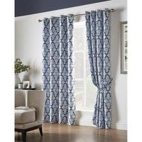 Luxury Living Georgia 66" X 54" Blue (ring Top Curtains), Blue