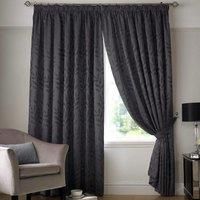 Alan Symonds TIVOLI 46" X 72" CHARCOAL LINED TAPE TOP CURTAINS - PAIR