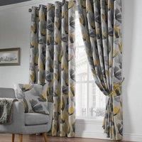 Luxury Living Amsterdam 66" X 54" Ochre (ring Top Curtains), Yellow