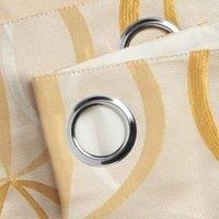 Essential Living Ome Eyelet Ring Top Curtains Ochre 117cm x 183cm