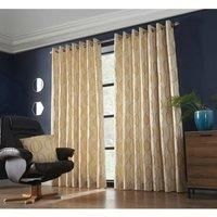 Essential Living Ome Eyelet Ring Top Curtains Ochre 228cm x 183cm