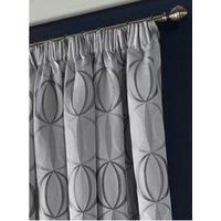 Essential Living Ome Pencil Pleat Taped Top Curtains Silver 167cm x 183cm