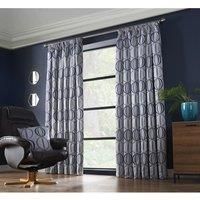 Essential Living Ome Pencil Pleat Taped Top Curtains Navy 167cm x 183cm