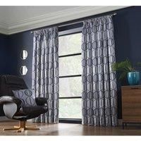 Essential Living Ome Pencil Pleat Taped Top Curtains Navy 167cm x 183cm