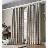 Alan Symonds REFLECTIONS 66" X 54" OCHRE LINED RING TOP CURTAINS