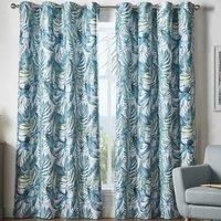Luxury Living Malay 66" X 54" Green (ring Top Curtains), Green