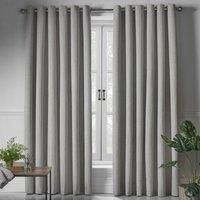 Essential Living Linen Look Eyelet Ring Top Blackout Curtains Slate 229cm x 183cm
