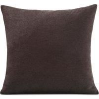 Modern Velvet Chenille Solid Pattern Chocolate Cushion Cover