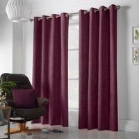 Alan Symonds Velvet Chenille Eyelet Room Darkening Curtains - Pair