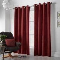 Alan Symonds Velvet Chenille Eyelet Room Darkening Curtains - Pair