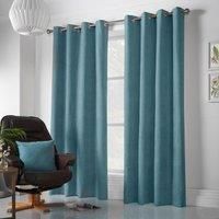 Alan Symonds Velvet Chenille Eyelet Room Darkening Curtains - Pair