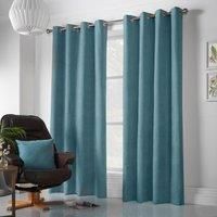 Alan Symonds Velvet Chenille Eyelet Room Darkening Curtains - Pair