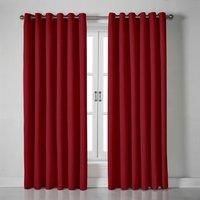 Woven Linen Look Plain Block out Ring Top Curtains, Blockout,6 cols, 9 sizes
