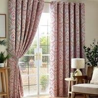 Luxury Living Victoria Blackout 90" X 108" Red (ring Top Curtains)