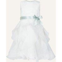 Monsoon Girls Lace Cancan Ruffle Dress - Ivory
