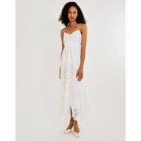 'Carla' Lace Hanky Hem Bridal Maxi Dress