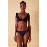 Accessorize Women's Ruched Side Bikini Briefs in Black | Size: 24