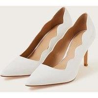 Scallop Satin Bridal Court Shoes