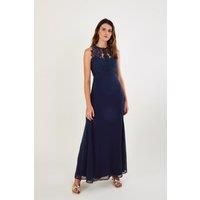 Monsoon Lena Lace Maxi Bridesmaid Dress - Navy