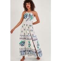Angelina Embroidered Maxi Dress Ivory