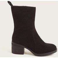 Monsoon Short Suede Ankle Boot - Black