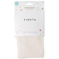 Monsoon Girls Frosted Tights - Ivory