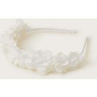Monsoon Girls Bridesmaid Pom Aliceband - Light Cream