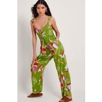 Amina Floral Jumpsuit Green