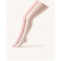 Monsoon Girls 2 Pack Plain Tights - Multi