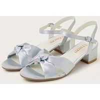 Monsoon Girls Satin Twist Heeled Sandals - Silver