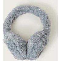 Monsoon Boys Dinosaur Faux Fur Earmuffs - Grey
