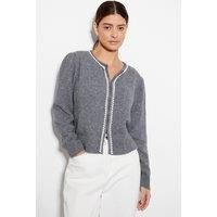 Pia Pearl Cardigan Grey