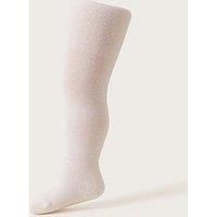 Monsoon Baby Girls Frosted Cotton Tights - Light Cream