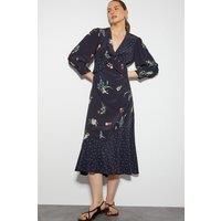 Tina Twist Front Midi Dress Black