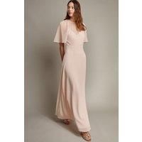 Mona Angel Sleeve Maxi Dress Pink