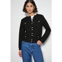 Saskia Smart Glitter Cardigan Black