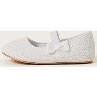 Monsoon Baby Girls Lace Bow Walker Shoes - Ivory