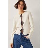 Tula Tie Cardigan Ivory