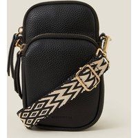 Accessorize Women's Webbing Strap Phone Bag in Black